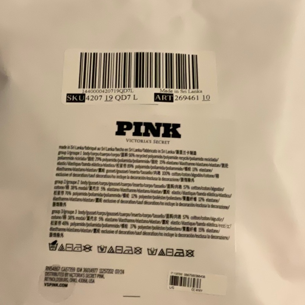 PINK Hiphugger set size Large NIP - Picture 3 of 13